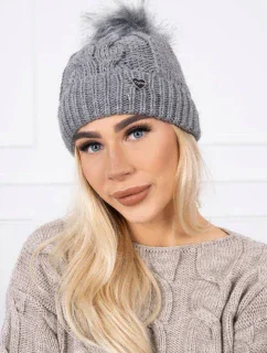 Čiapka K168 tmavo šedá