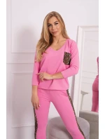 Leopardia sada svetlo ružová