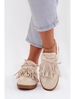 Dámské tenisky s třásněmi Béžové Dorivelle