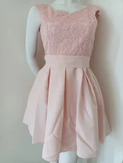 Dámske večerné šaty BI-2141 ružové - Bicotone