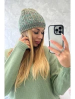 Fleecová čiapka Melisa K241 tyrkysová+zelená