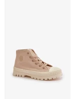 Dámske vysoké členkové tenisky Big Star Beige