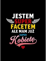 Pánske tričko s potlačou I AM A SUPER FEMALE čierne FashionStreet NX0105R