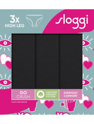 sloggi GO Crush High leg C3P - ČIERNA - SLOGGI ČIERNA - SLOGGI
