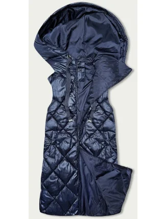 Tmavomodrá prešívaná dámska vesta (YP-22069-2)