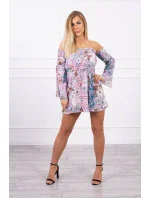 Španielske kvetinové fialové šaty Španielske kvetinové fialové šaty