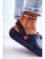 Damskie Lekkie Klapki Chodaki Big Star II275002 Granatowe