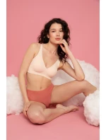 Bezšvové nohavičky Mousse Maxi peach - Julimex