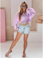 Dámske nadrozmerné mušelínové tričko MUSLINEA berry FashionStreet DY0476 Dámske nadrozmerné mušelínové tričko MUSLINEA berry FashionStreet DY0476