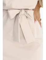 240-5 ROXI šaty s asymetrickou sukňou a opaskom - BEACH 240-5 ROXI šaty s asymetrickou sukňou a opaskom - BEACH