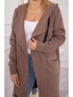 Zateplená bunda s kapucňou mocca