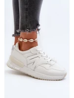 Sneakersy Damskie Z Eko Skóry Białe Vinelli