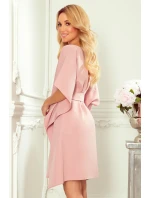 SOFIA - Dámske motýlikové šaty vo špinavo ružovej farbe 287-11