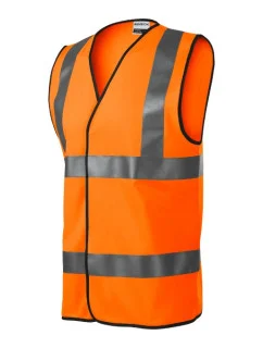 HV Bright unisex bezpečnostná vesta fluorescenčná oranžová