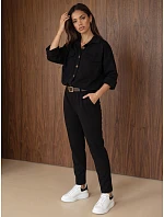 Dámska súprava s blúzkou a nohavicami, čierna, FashionStreet AY1239