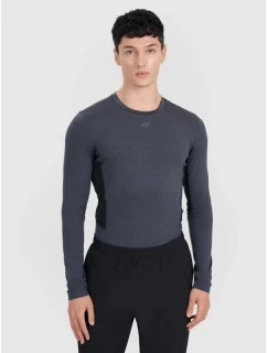 Pánske rýchloschnúce tréningové tričko s dlhým rukávom 4F 4FWMM00TFLOM507-22M pánske