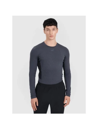 Pánske rýchloschnúce tréningové tričko s dlhým rukávom 4F 4FWMM00TFLOM507-22M pánske