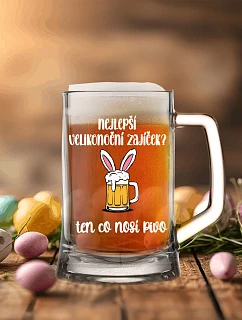 NAJLEPŠÍ VEĽKONOČNÝ BREAKFAST? ten, ktorý nesie pivo - pivný pohár 0,5 l
