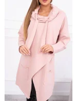 Oversize tunika s obálkou 16546 staroružová - Kesi