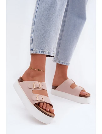 Šľapky na platforme, model 229728 Step in style
