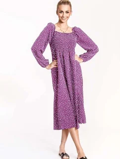 Ann Gissy fialové šaty bez ramienok (DLY018)