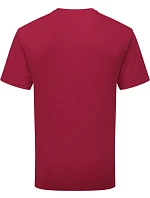 Tričko Fruit of the Loom Pure Cotton T z hrubej bio bavlny 16.1362, farba cranberry