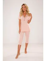 Dámske pyžamo De Lafense 642 Noela kr/r S-2XL