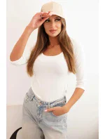 Blúzka s okrúhlym výstrihom ecru Blúzka s okrúhlym výstrihom ecru