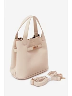 Kufrík s kozmetickou taškou z umelej kože Light Beige Crumble