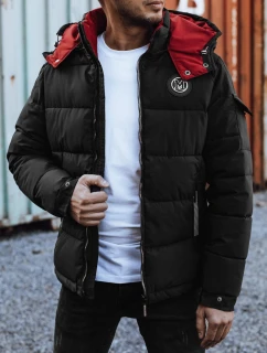 Pánska prešívaná zimná bunda s kapucňou čierna FashionStreet TX4930