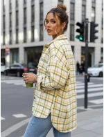 Dámska kockovaná zeleno-žltá košeľa FashionStreet DY0481