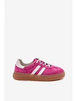 Dámské semišové tenisky na platformě fuchsiové Marisae