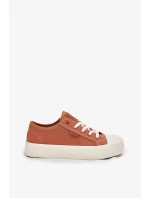 Dámske plátenné tenisky na platforme Big Star - oranžové