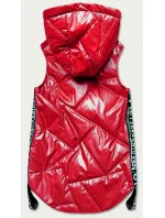 Červená dámska vesta s ozdobnými páskami (B8096-4)