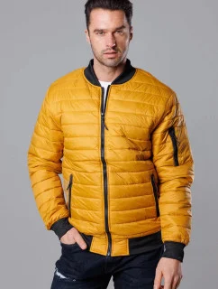 Pánska prešívaná bombera tmavo žltá (MY02-23)
