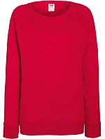 Fruit of the Loom Lady-Fit LW Raglan Sweat Dámska mikina s raglánovými rukávmi 16.2146 červená Fruit of the Loom Lady-Fit LW Raglan Sweat Dámska mikina s raglánovými rukávmi 16.2146 červená