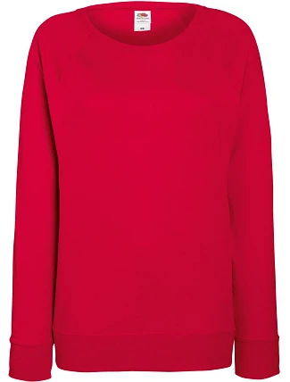 Fruit of the Loom Lady-Fit LW Raglan Sweat Dámska mikina s raglánovými rukávmi 16.2146 červená Fruit of the Loom Lady-Fit LW Raglan Sweat Dámska mikina s raglánovými rukávmi 16.2146 červená