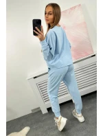 Set 2dielna mikina + nohavice modrý