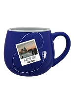 Personalizovaný keramický bacuľatý hrnček s fotografiou a cestovateľským motívom Personalizovaný keramický bacuľatý hrnček s fotografiou a cestovateľským motívom