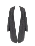 Dámsky úpletový sveter dlhší jednofarebný - Lemoniade