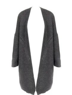 Dámsky úpletový sveter dlhší jednofarebný - Lemoniade