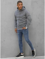 Pánska tmavosivá mikina FashionStreet BX5427