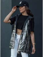 Dámska prešívaná vesta PIXIECODE tmavo šedá FashionStreet TY4437