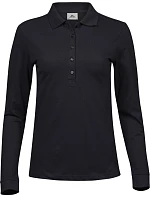 Tee Jays TJ 146 Dámske luxusné elastické polo tričko z piké 18.0146 čierne Tee Jays TJ 146 Dámske luxusné elastické polo tričko z piké 18.0146 čierne