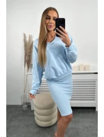 Blúzka + pruhované šaty modré