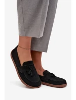 Kožené semišové barefoot mokasíny Zazoo 322 black Kožené semišové barefoot mokasíny Zazoo 322 black