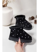 Dětské sněhule srdíčka Černé Gracina