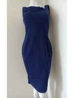 Dámske puzdrové šaty 19174 tmavomodré - Koucla Dámske puzdrové šaty 19174 tmavomodré - Koucla