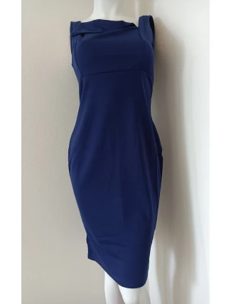 Dámske puzdrové šaty 19174 tmavomodré - Koucla Dámske puzdrové šaty 19174 tmavomodré - Koucla