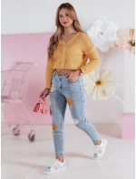 FLORENSSO modré dámske džínsy slim fit FashionStreet UY2467